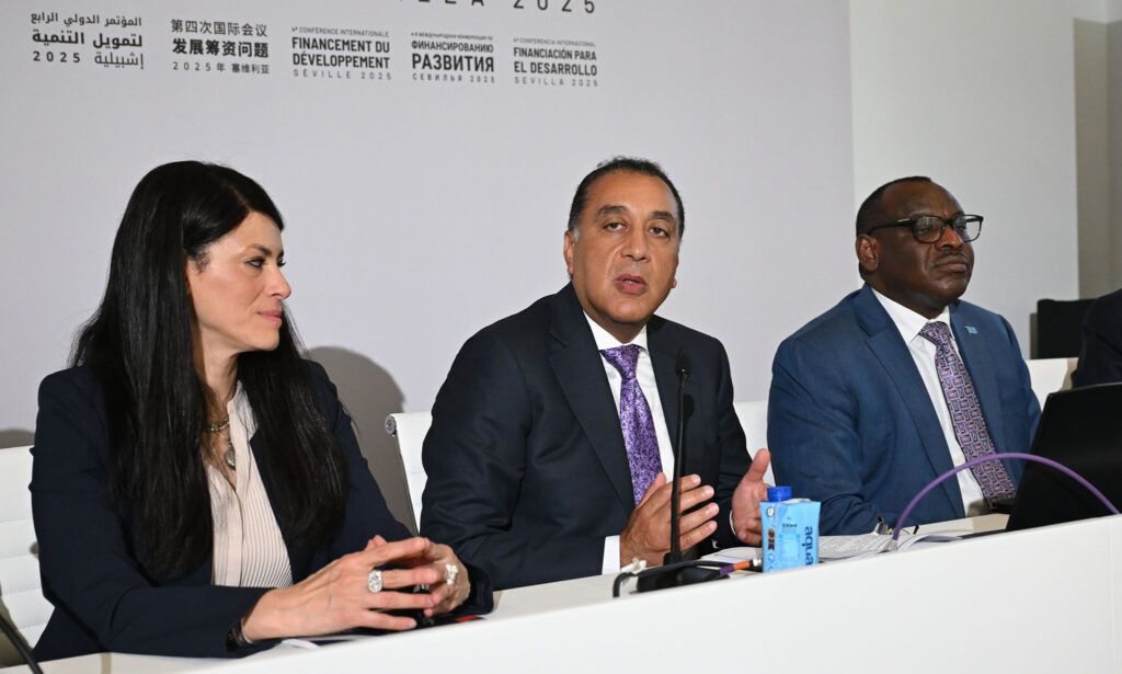 جانب من كلمتة رئيس الوزراء أمام المشاركين في المؤتمر الدولي الرابع لتمويل التنمية