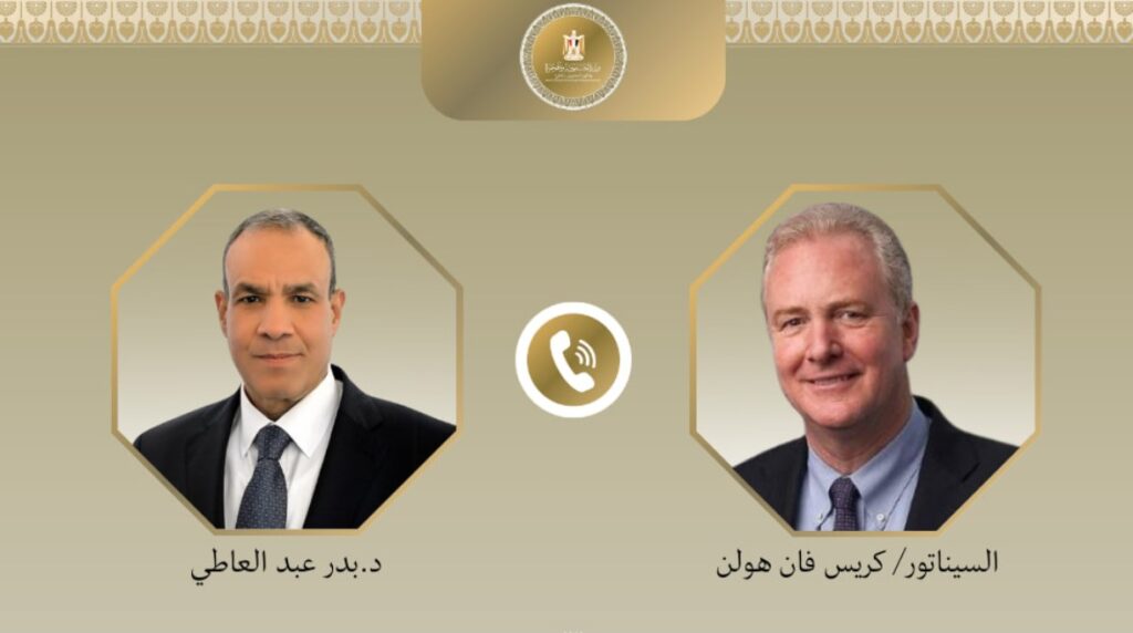 وزير الخارجية بدر عبدالعاطي والسيناتور الديمقراطي كريس فان هولن