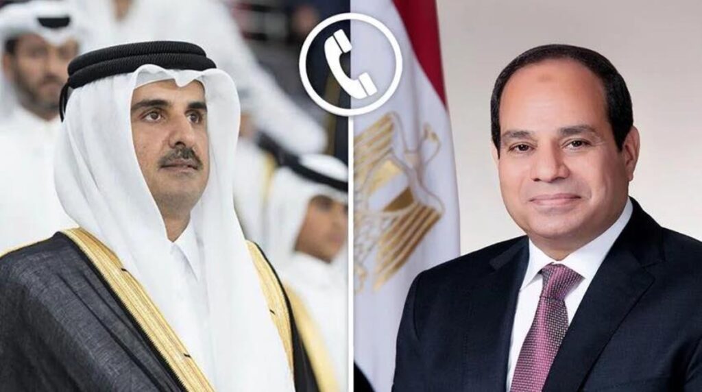 الرئيس السيسي وتميم بن حمد
