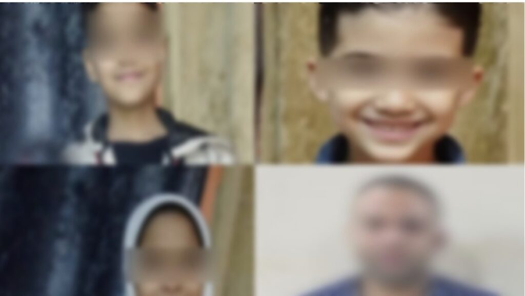 تمثيل جريمة الهرم، المتهم بإنهاء حياة سيدة وأطفالها الثلاثة يعترف بالتفاصيل الكاملة